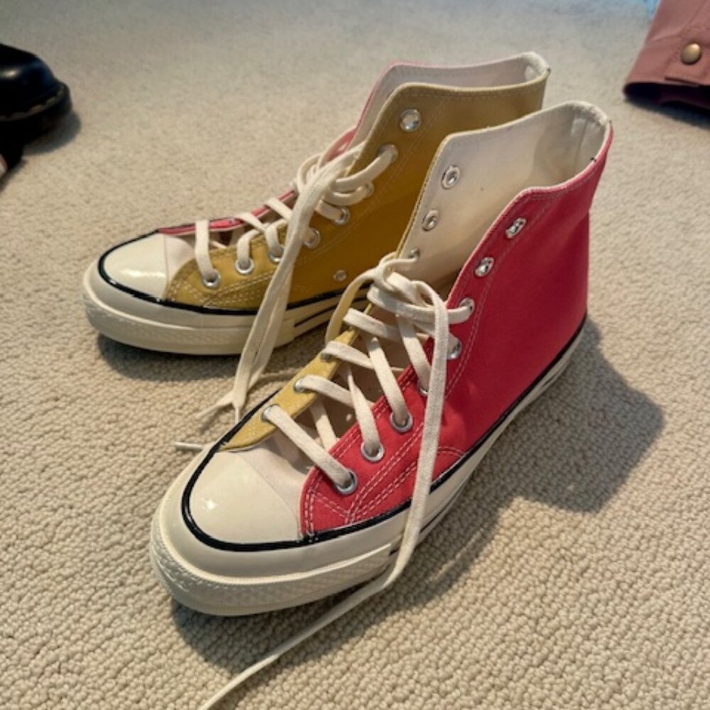 Converse  high top never worn sneakers marked inside Mens 7.5 Womens, 9